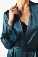 NK IMODE MIREILLE long silk robe in Stardust, flowing design with luxurious fabric and elegant drape.