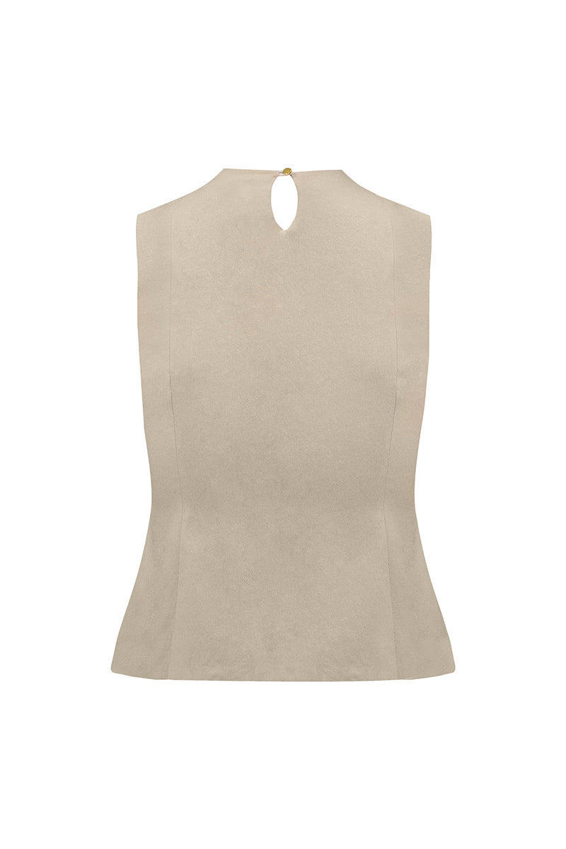 PRIMAVERA VEST IN BEIGE - CULT MIA