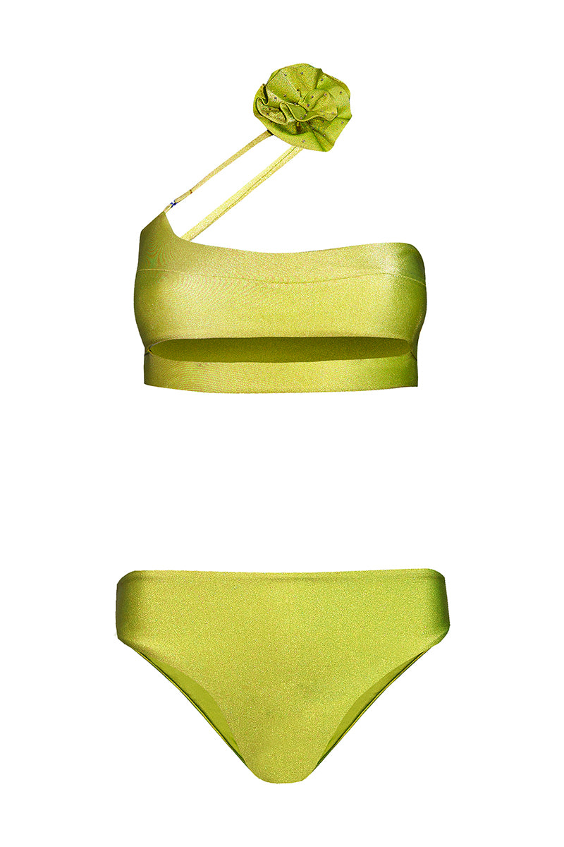 FLOR DE AGUA ONE PIECE IN PISTACCIO GREEN - CULT MIA