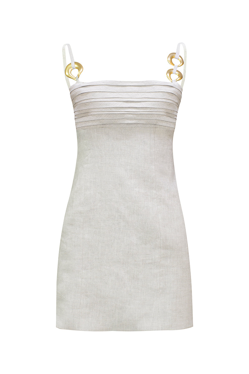SUN MINI DRESS IN NUDE - CULT MIA