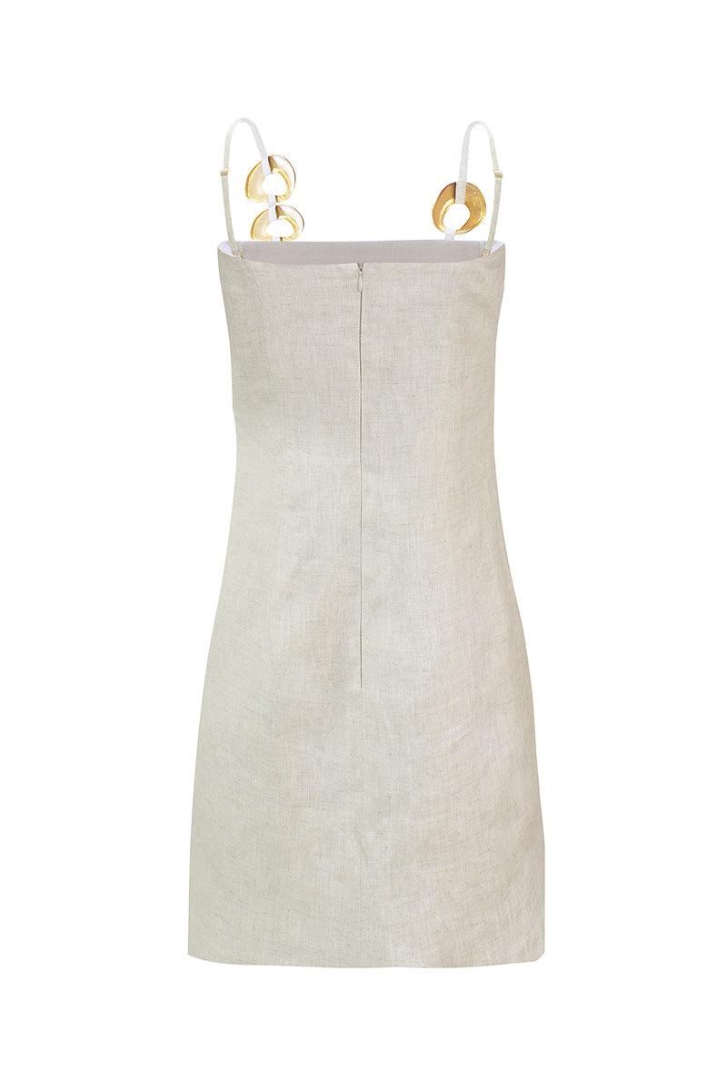 SUN MINI DRESS IN NUDE - CULT MIA