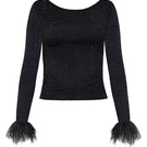 LEDIEL Pluma Top, stylish women's blouse with flowing fabric and elegant design, shown in the image.
