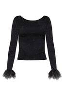 LEDIEL Pluma Top, stylish women's blouse with flowing fabric and elegant design, shown in the image.