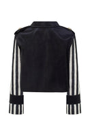 LEDIEL HAMACA jacket, lightweight outdoor jacket with hood, shown in navy blue, displayed on a mannequin.