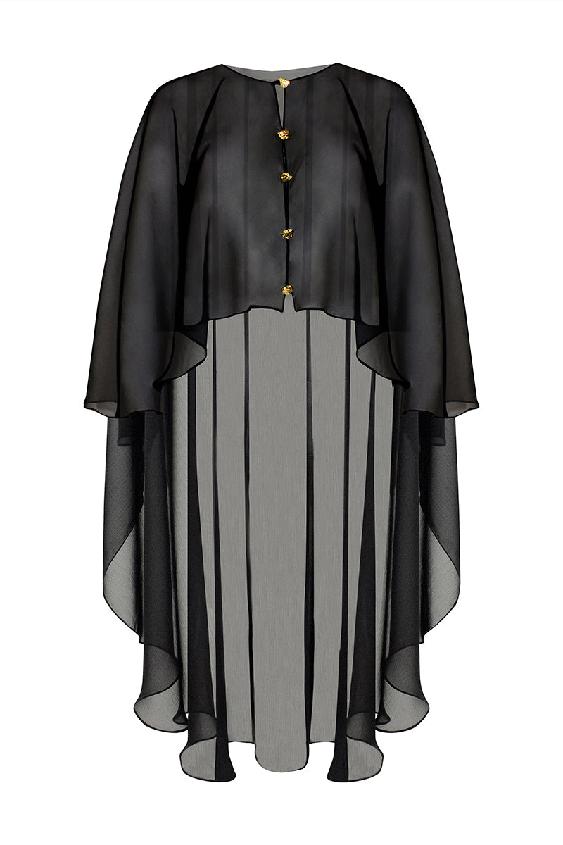 LEDIEL MYNA Cape jacket with a stylish design, shown in the image with its comfortable fit and modern look.