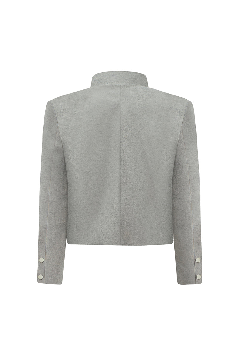 LEDIEL Nancy jacket displayed on a hanger, showcasing a stylish women's jacket with a modern design and tailored fit.