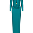 Blue Esmerelda maxi dress by Laura Escobar featuring flowing fabric and elegant design, perfect for summer or special occasions.