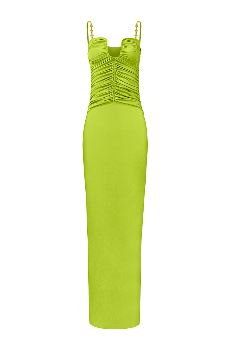 LAURA ESCOBAR PISTACHIO DRESS IN PISTACHIO