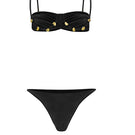 Black Tenerife bikini by Laura Escobar, featuring a stylish swimwear design with adjustable straps, displayed on a mannequin.