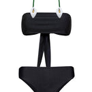 Black Lirio bikini by Laura Escobar featuring a stylish, modern design with adjustable straps and minimal coverage.