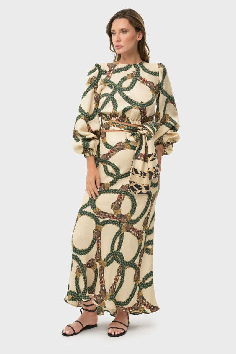 MAIA WRAP TOP IN CELINE - CULT MIA