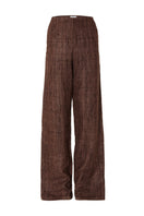 Studio NK Midnight pants in ash brown, stylish tapered trousers with a comfortable fit and sleek design.