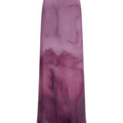 Purple printed Tinta Latina MIEL maxi skirt with flowing fabric and vibrant floral design.