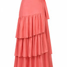 Francisco Arce Mila maxi skirt in flowing fabric, shown in a full-length view with a high waist and elegant silhouette.