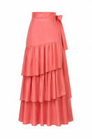 Francisco Arce Mila maxi skirt in flowing fabric, shown in a full-length view with a high waist and elegant silhouette.