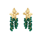 Peracas MINI Adile earrings in vibrant emerald green, small hoop style with a polished finish.