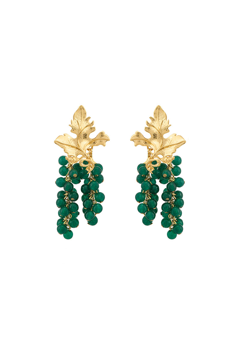 MINI ADILE EARRINGS IN EMERALD GREEN