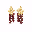 Red MINI Adile earrings by PERACAS featuring small, stylish hoop design for a subtle, elegant look.