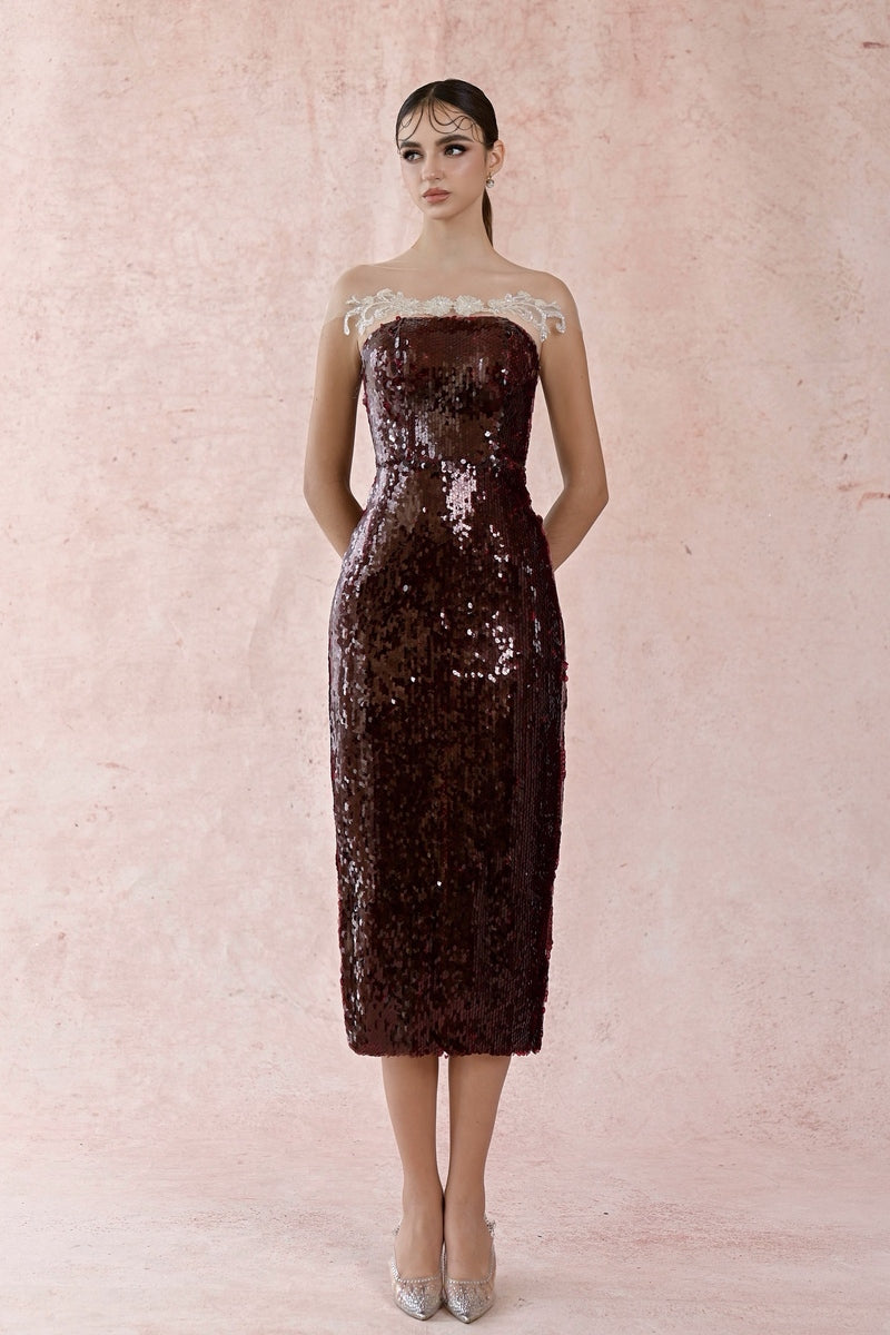 MINIMAL SEQUIN DRESS - CULT MIA