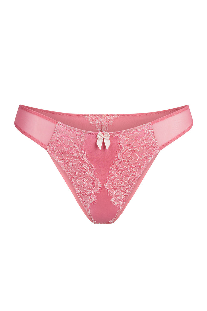 Scarlett Gasque Misses Macaron Knicker in fuchsia, front view showing soft fabric and comfortable underwear design.