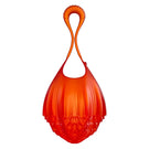 Mesh Alhambra top handle bag in frost-burnt orange, front view showing elegant design and sturdy handles.