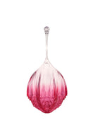 Mesh Alhambra top handle bag in gradient cherry frost with side view, showcasing stylish design and colorful textured finish.