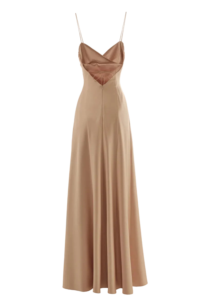 Elegant Monetre Cult Mia X Monetre Lueur gown featuring intricate details and flowing fabric, perfect for formal occasions.