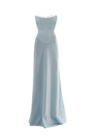 Monetre Cult Mia x Monetre Azure Sculpt Set, matching co-ord with stylish top and pants, in vibrant azure fabric.