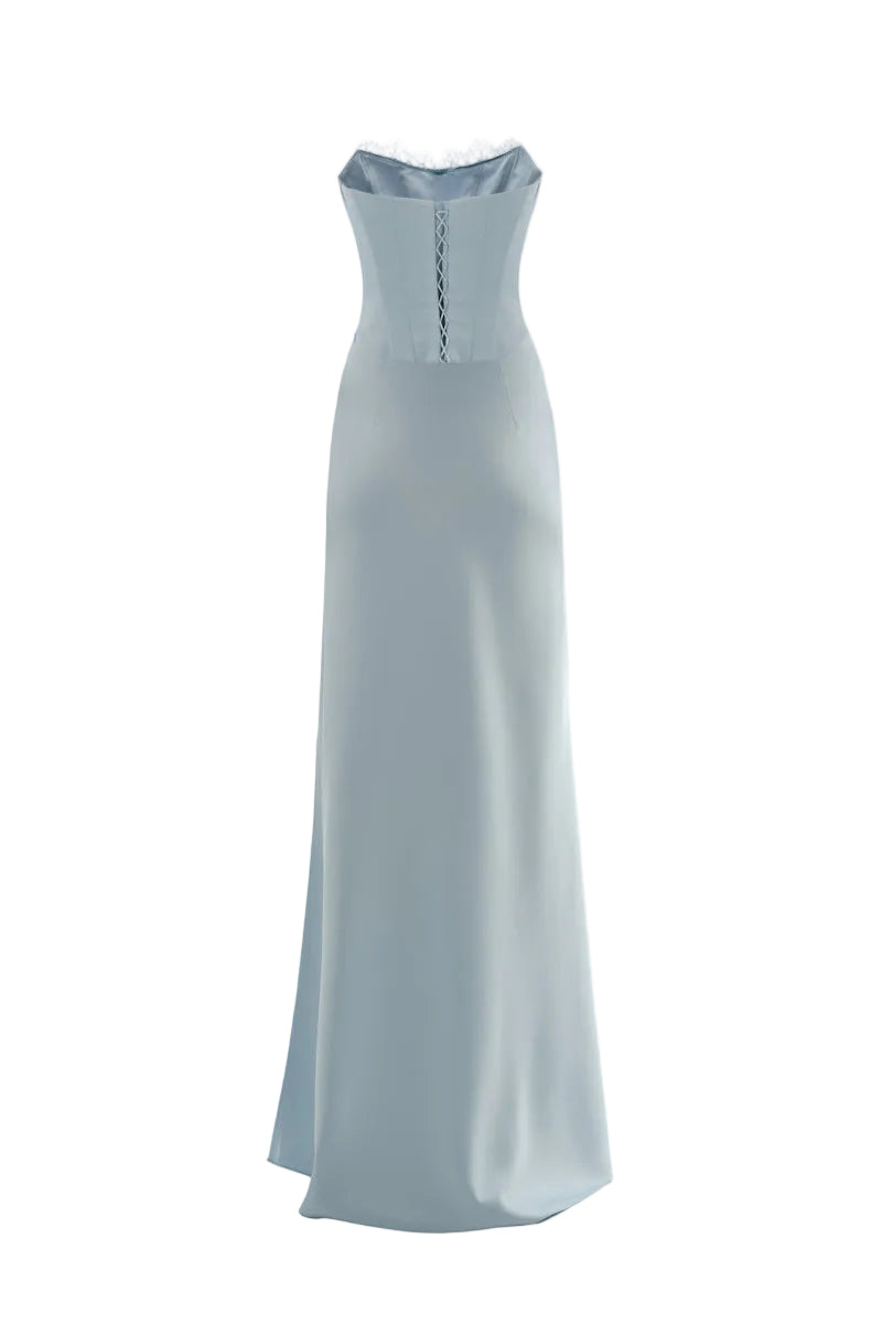 Monetre CULT MIA X Monetree Azure Sculpt co-ord set featuring a fitted top and matching high-waisted pants, stylish and modern.