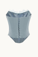 Monetre Cult Mia X Monetree Azure Sculpt co-ord set featuring a stylish matching top and pants in vibrant blue.
