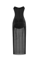 Monetre CULT MIA X MONETRE noir lace co-ords set with intricate lace details and matching top and pants, stylish and elegant.