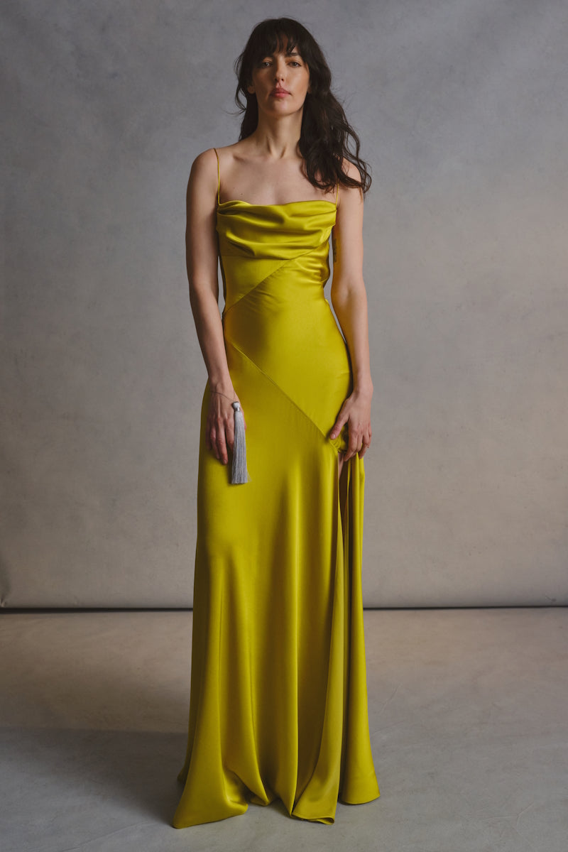Luxurious Cult Mia X Monetre Viride gown featuring elegant fabric and intricate design, perfect for special occasions.