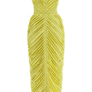 Monetre Cult Mia X Monetre Margot midi dress in soft fabric with a stylish, feminine silhouette and subtle pattern.