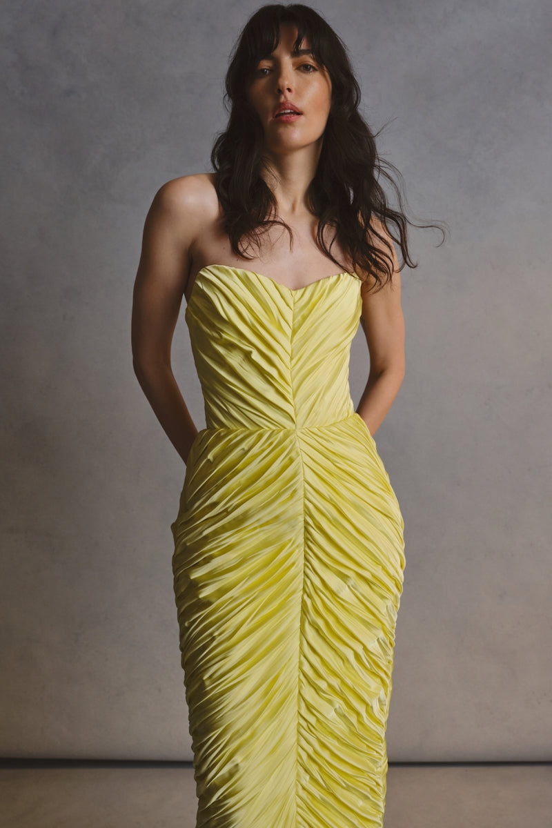 Monetre Cult Mia X Monetre Margot midi dress featuring a stylish design and elegant fit, shown in the product image.