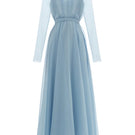 Monetre Cult Mia X Monetré Éther maxi dress in flowing fabric, featuring a stylish design and elegant length.