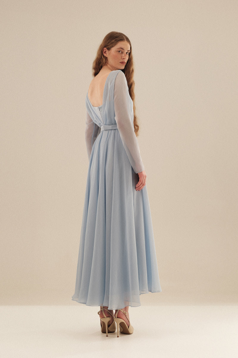 Elegant CULT MIA X Monetre Éther maxi dress with flowing fabric and intricate design, perfect for stylish occasions.