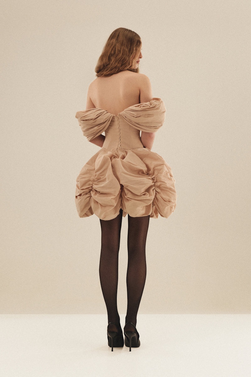 Black Cult Mia X Monetre Fleur Dress, a stylish mini dress with floral design, featured in the product image.