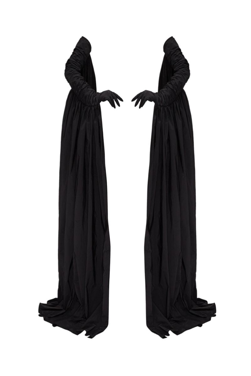 GLOVES WITH A TRAIN IN BLACK - CULT MIA