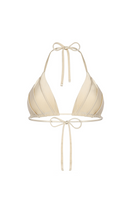 Nelblu Morphos Bikini Top in Aura with adjustable straps and supportive design, front view showcasing vibrant color and stylish fit.