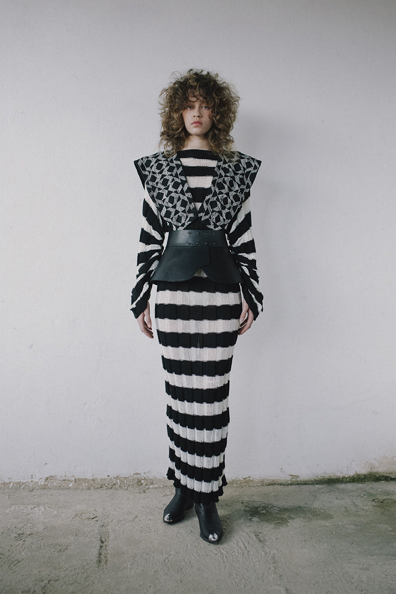 MOUNTAIN WINGS LEATHER BELT IN BLACK - CULT MIA