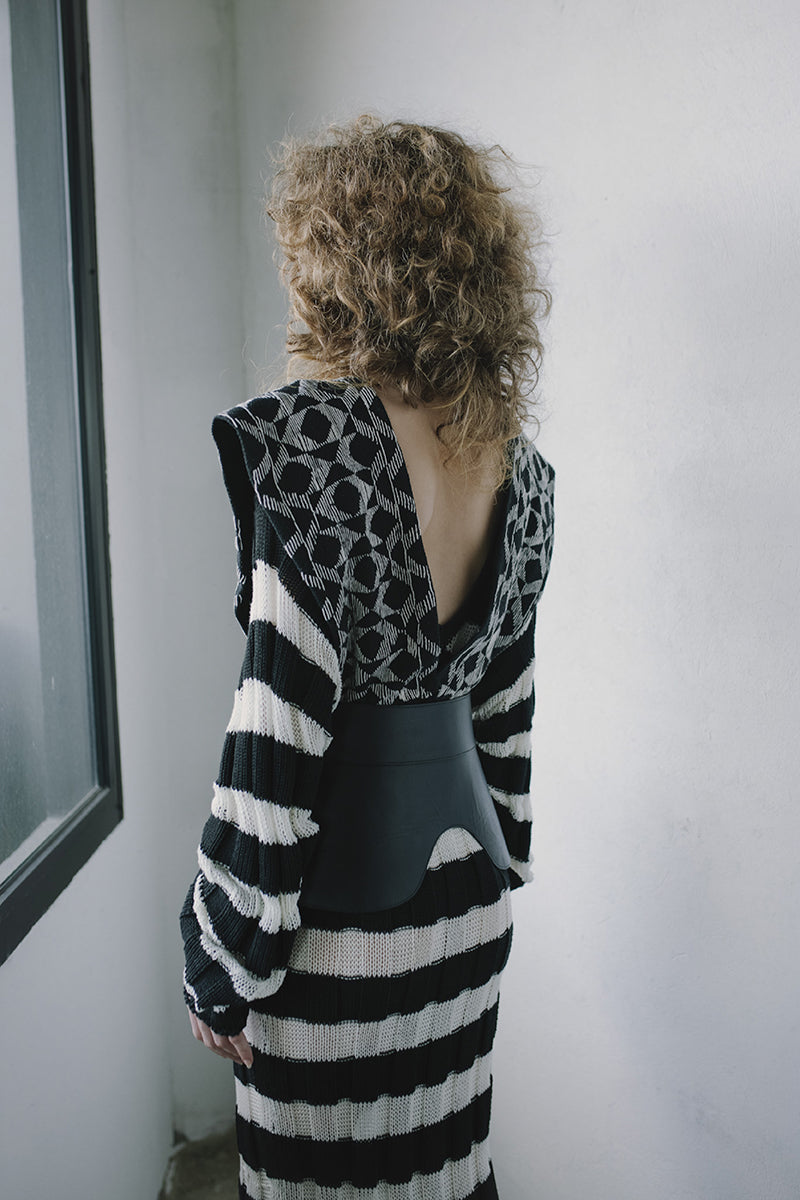 MOUNTAIN WINGS LEATHER BELT IN BLACK - CULT MIA