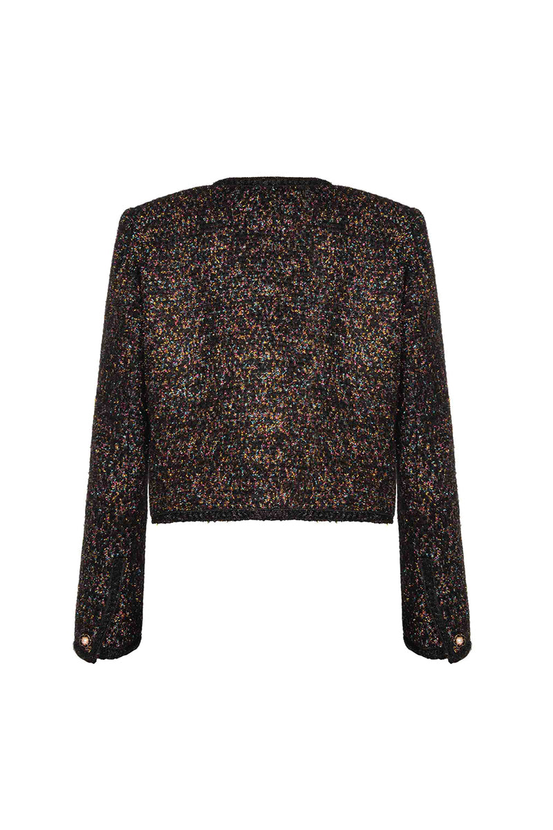 BROWN CHECKERED WOOL JACKET - CULT MIA