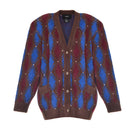 Lalo brown and blue checked wool cardigan with button closure, cozy and stylish for casual wear.