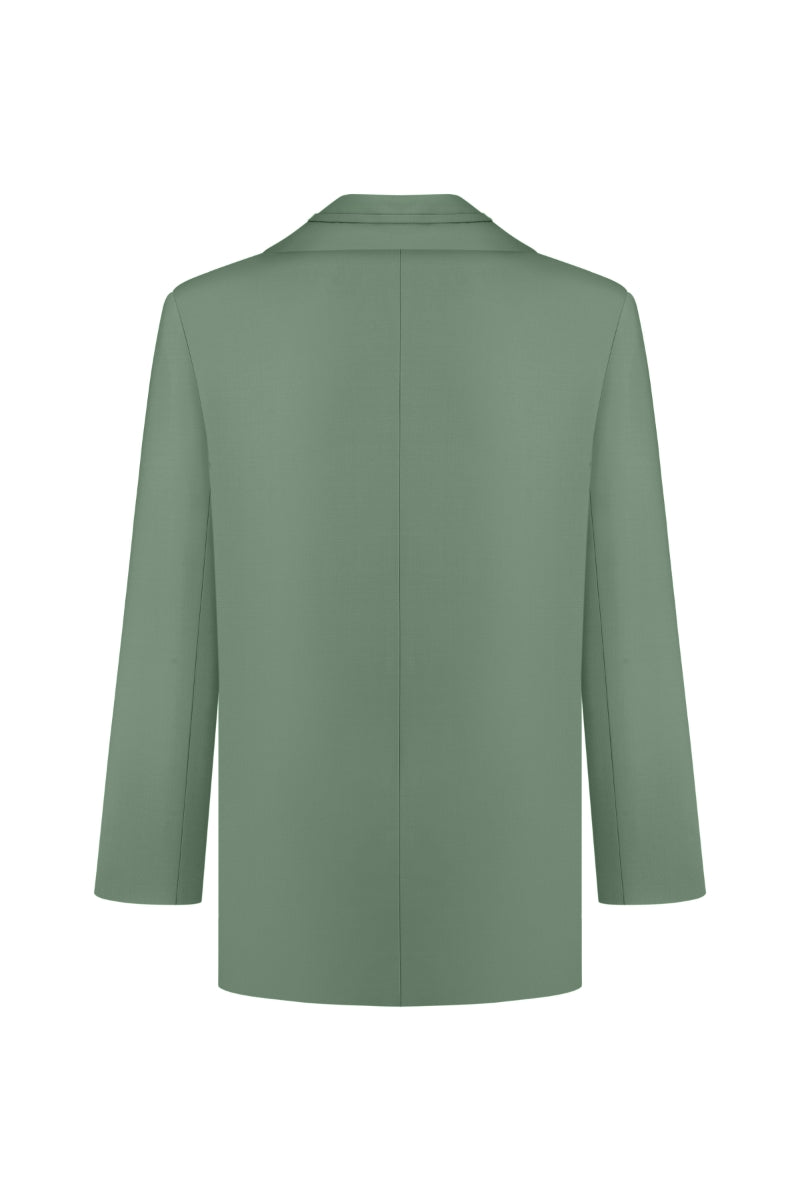 PODYH MEREZHYVO green jacket featuring a stylish design, with a front zipper and comfortable fit, suitable for casual wear.