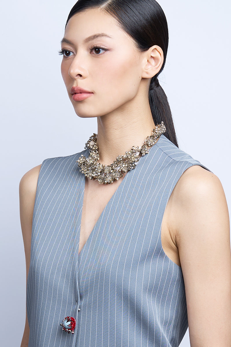 Silver wheat necklace by Aidan & Ice featuring a delicate wheat pendant on a fine chain.