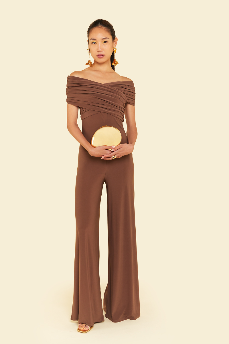 MUSCARI JUMPSUIT IN BROWN - CULT MIA