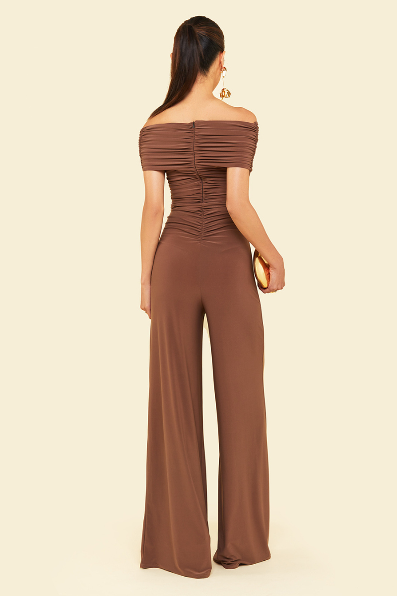 MUSCARI JUMPSUIT IN BROWN - CULT MIA