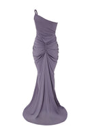 Studio NK violet gown featuring a flowing design, elegant fabric, and a stylish silhouette for formal occasions.
