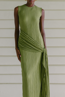 Black Maylé Vásquez Constate sleeveless maxi dress with a flowing silhouette and elegant neckline, perfect for summer wear.