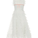 Chictopia Deborah ivory midi dress displayed on a mannequin, featuring elegant fabric and a stylish, flowing design.